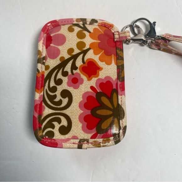 Vera Bradley Folkloric Pink/Orange Floral Cellphone Case W/Wrist Strap - Picture 2 of 9